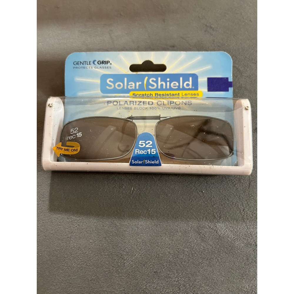 Solar Shield Polarized Clip On Scratch Resistant Sunglases‎